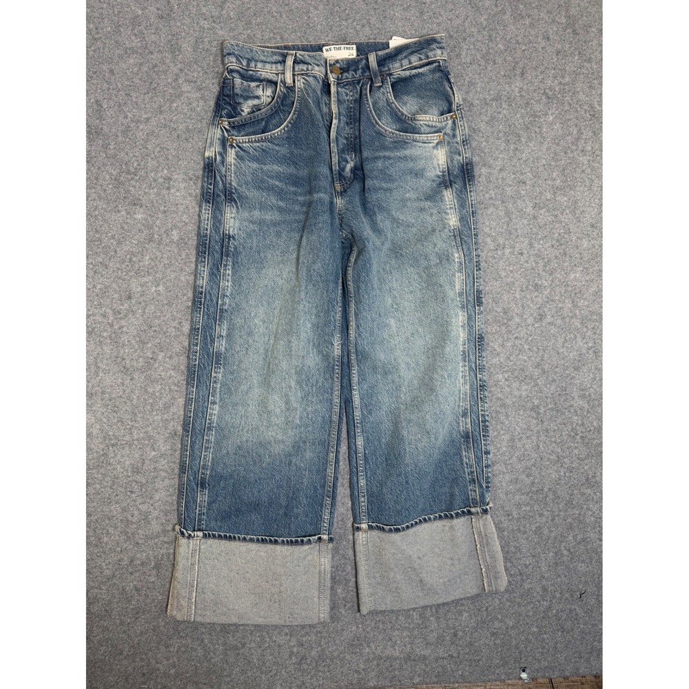 We The Free Final Countdown Low Rise Cuffed Boyfriend Jeans Blue 26 - Picture 3 of 10